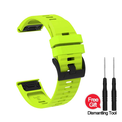 22mm 26mm Quick Fit Silicone Strap For Garmin Fenix 8/7/7X/6/6X Pro/5/5X Plus Replacement Watch Band For Garmin EPIX/Enduro 3