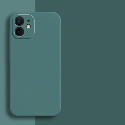 Candy Color Silicone Soft Case For iphone 11 12 13 mini 14 15 16 Plus 16e 17 Air Pro Max Shockproof Camera Protective Cover Case