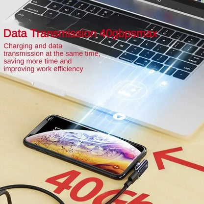 USB4.0 Magnetic Adapter USB C To Type C 40Gbps 140W 100W Fast Charging Magnet Converter