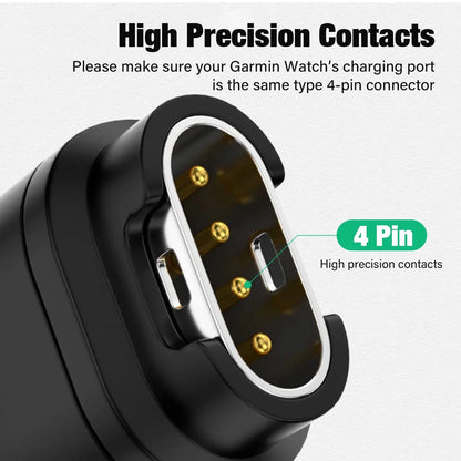 Type C/Micro/IOS USB to 4pin Charger Adapter Connector for Garmin Fenix 7/6/5/7X/6X/5X/ Venu 2 plus Watch Charging Converter