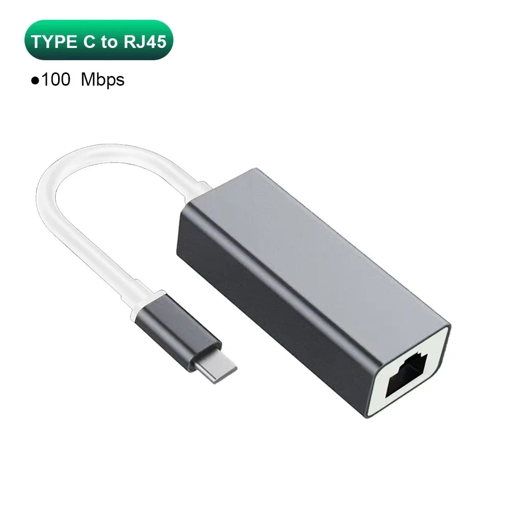 1000Mbps USB Type C Ethernet Adapter RJ45 Network Card for MacBook PC Windows XP 7 Internet Cable Lan USB for Android
