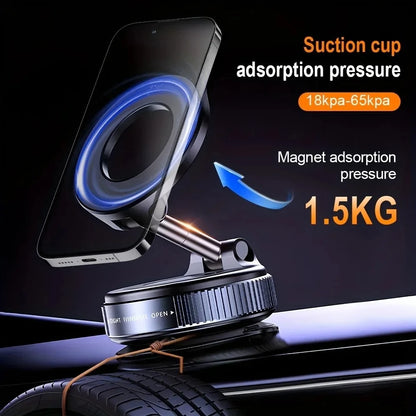 Strong Magnetic Car Phone Holder Foldable Design 360° Adjustable Vacuum Mount for Car/Desk/Bathroom/Universal Car Phone Holder