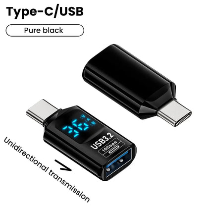 10Gbps USB 3.2 Digital Display Adapter 60W USB Male to Female Fast Charging Data Converter USB C Adapter for PC Laptop iPhone