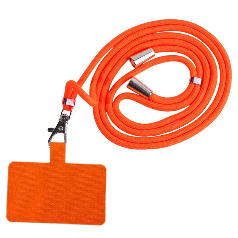 NEW Adjustable Phone Lanyard Detachable Neck Cord Lanyard Strap Carabiner Compatible Pendant With Card For Mobile Key Fob Colors