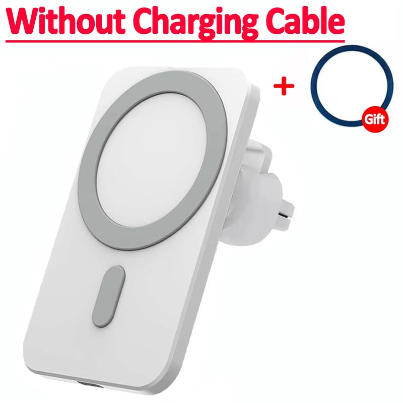Magnetic Wireless Car Charger For MagSafe iPhone 17 16 15 14 13 Pro Max Xiaomi Samsung Xiaomi Air Vent Clip Phone Holder Stand