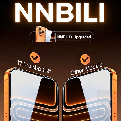 NNBILI 3pcs HD Tempered Glass Screen Protector with Install Kit And Auto-Alignment Kit. for iPhone 17 16 15 14 13 12 11 Pro Max
