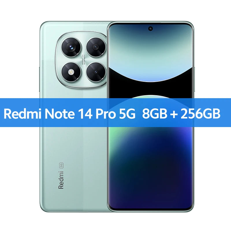 Global Version Xiaomi Redmi Note 14 Pro 5G Smartphone MediaTek Dimensity 7300-Ultra 200MP AI camera NFC 6.67"AMOLED display IP68