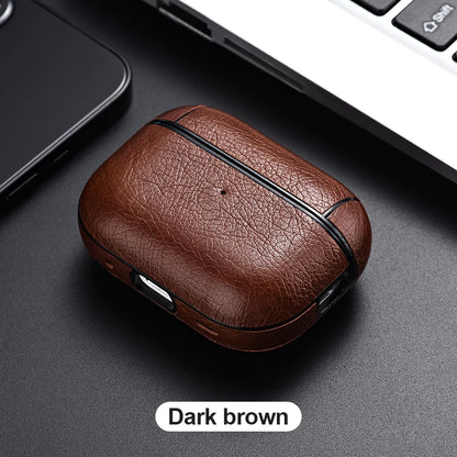 For Airpods Pro 3 Case Leather Business Earphone Case Headset Shell Headphone Cover For AirPod 4 3 Pro 2nd Gen USB C