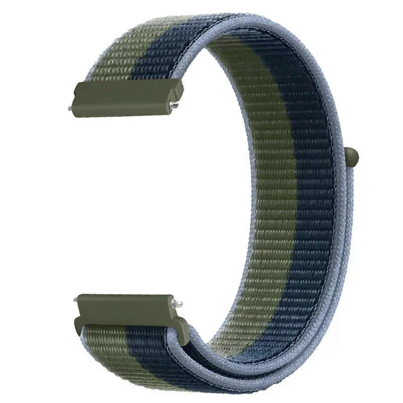 20mm 22mm Nylon Loop Strap For Garmin Forerunner 55 165 265 965 255 Active 5/Vivomove Trend/Vivoactive 5/Venu 3/2 Bracelet Belt