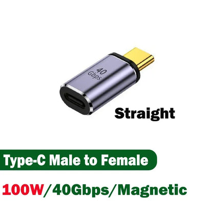 USB4.0 Magnetic Adapter USB C To Type C 40Gbps 140W 100W Fast Charging Magnet Converter
