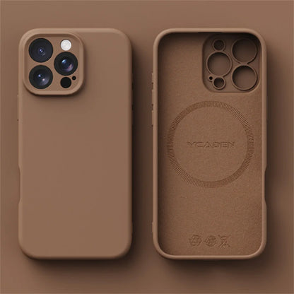 Luxury Liquid Silicone For Magsafe Case For iPhone 17 Air 16 Plus 15 14 13 12 Pro Max 17Pro Wireless Charging Skin Smooth Cover