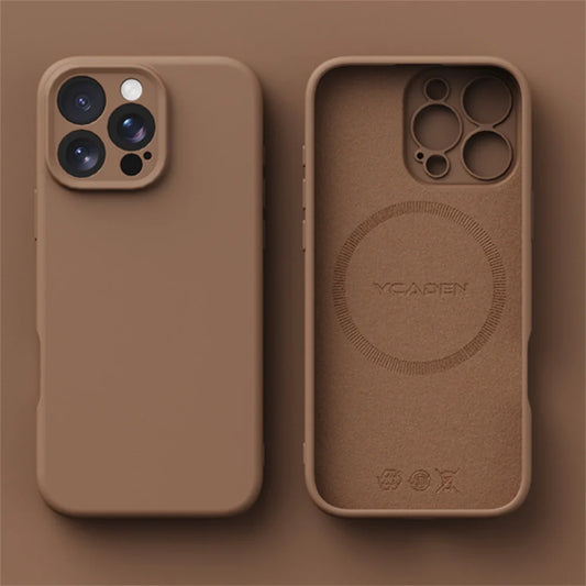Luxury Liquid Silicone For Magsafe Case For iPhone 17 Air 16 Plus 15 14 13 12 Pro Max 17Pro Wireless Charging Skin Smooth Cover