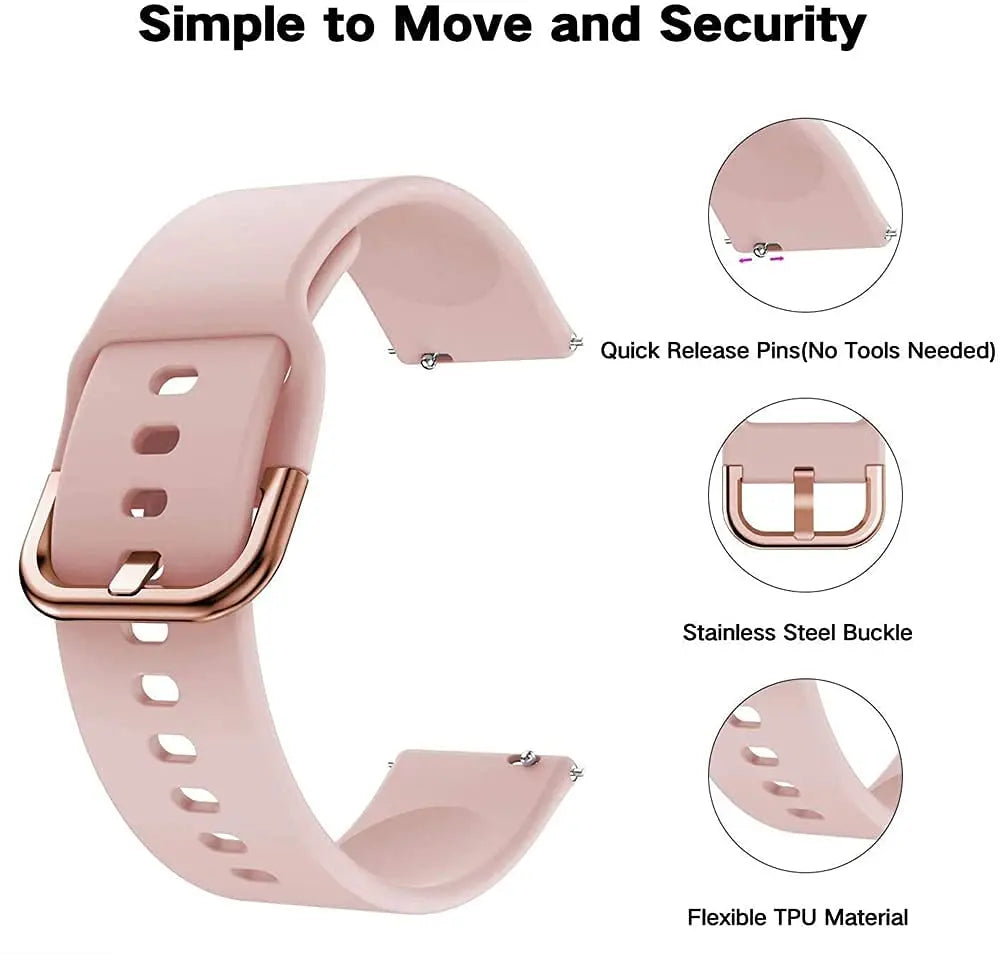 Strap For Amazfit GTS 2/4/3/GTS 2/4 Mini/GTR 4/2/2e 20mm/22mm Watch Silicone Sport Bracelet Amazfit bip 6 5 3/u pro Series band