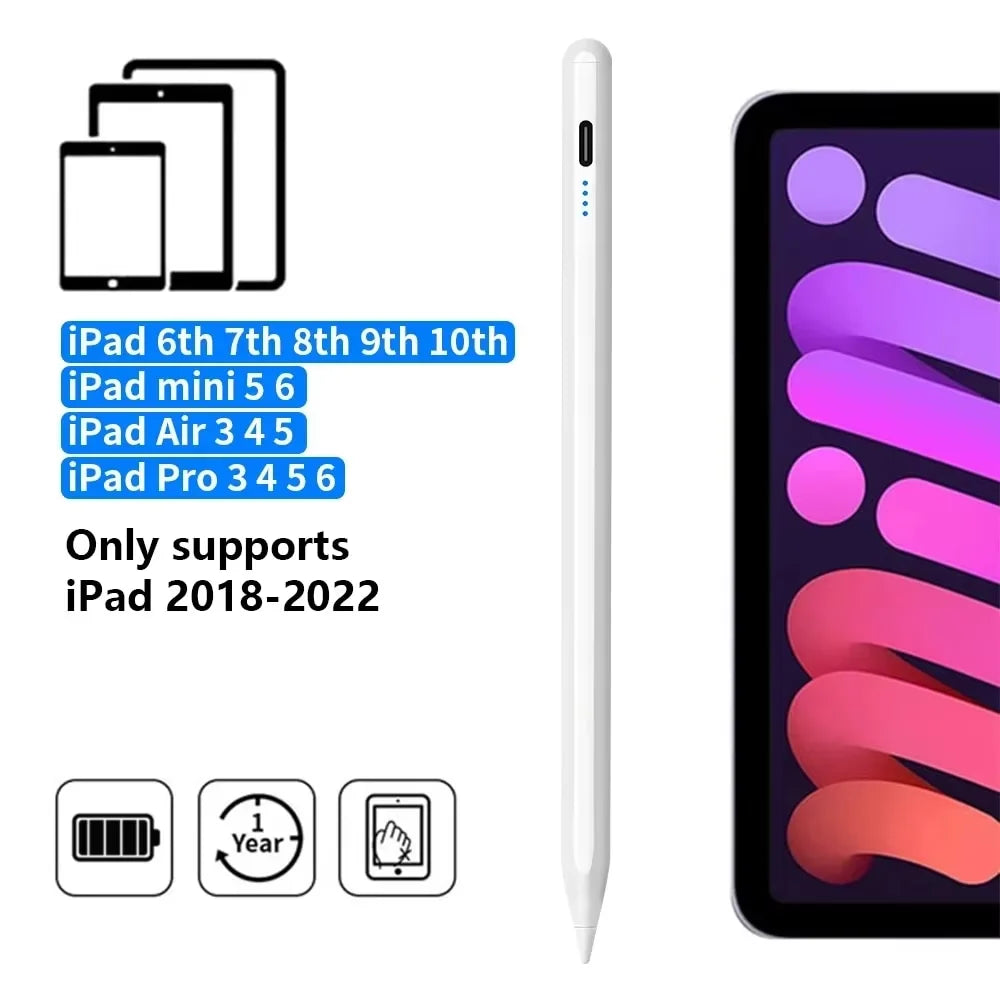 Aluminum Alloy Touch Screen Stylus Pen Compatible With Ipad Pro Air Mini, 10th 9th 8th 7th 6th