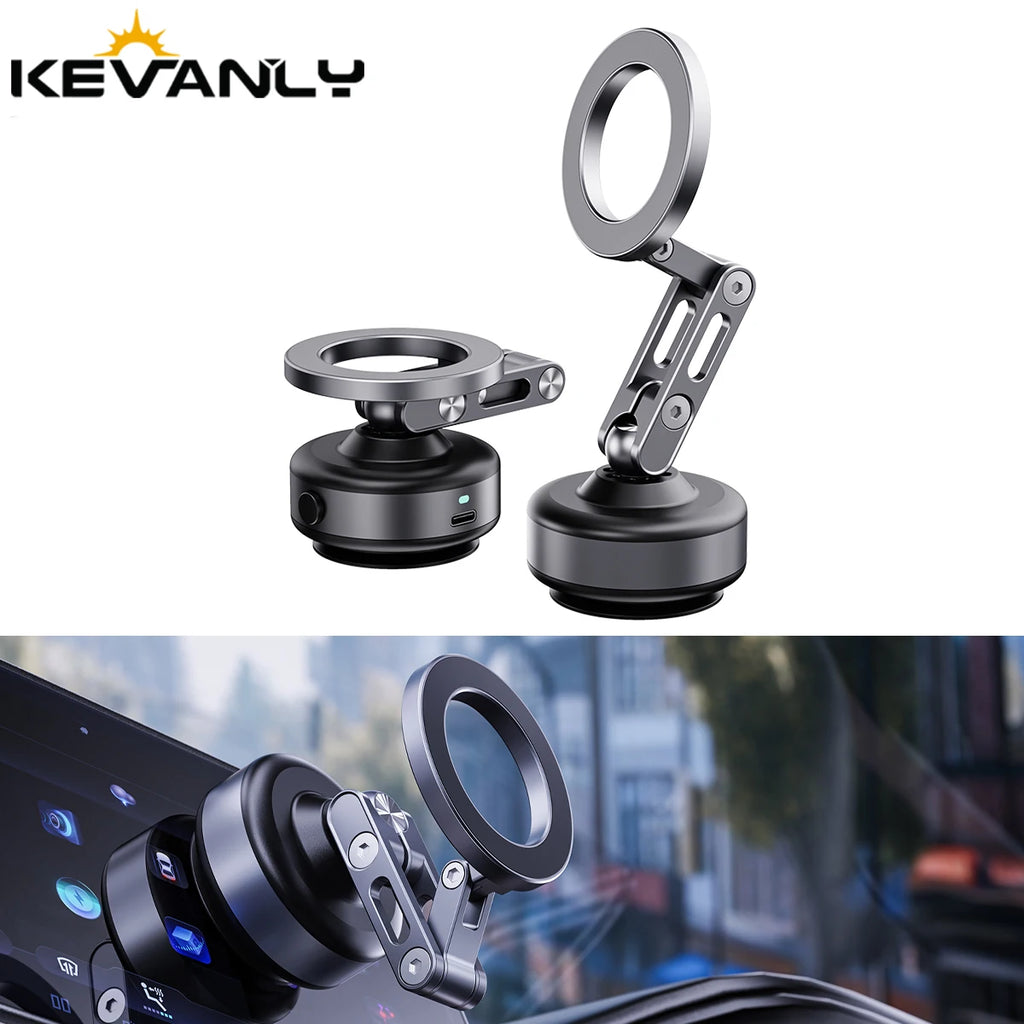 Vacuum Magnetic Suction Cup Car Mobile Phone Mount Universal Folding Phone Stand Universal Auto Phone Stand for 4-7 Inches