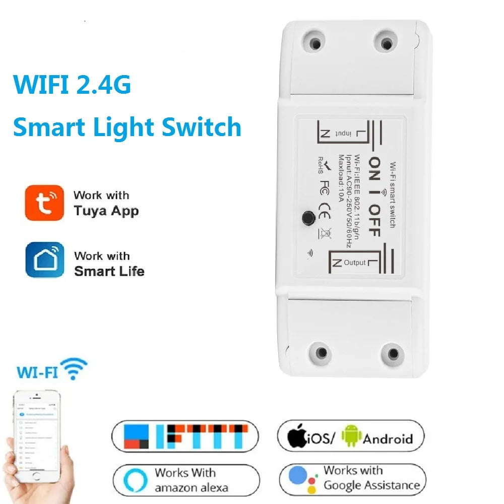 Universal Breaker Timer Smart Life APP Wireless Switch Remote Control Works with Alexa Google Assistant Home DIY Smart Switch