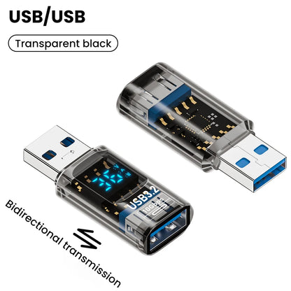 10Gbps USB 3.2 Digital Display Adapter 60W USB Male to Female Fast Charging Data Converter USB C Adapter for PC Laptop iPhone