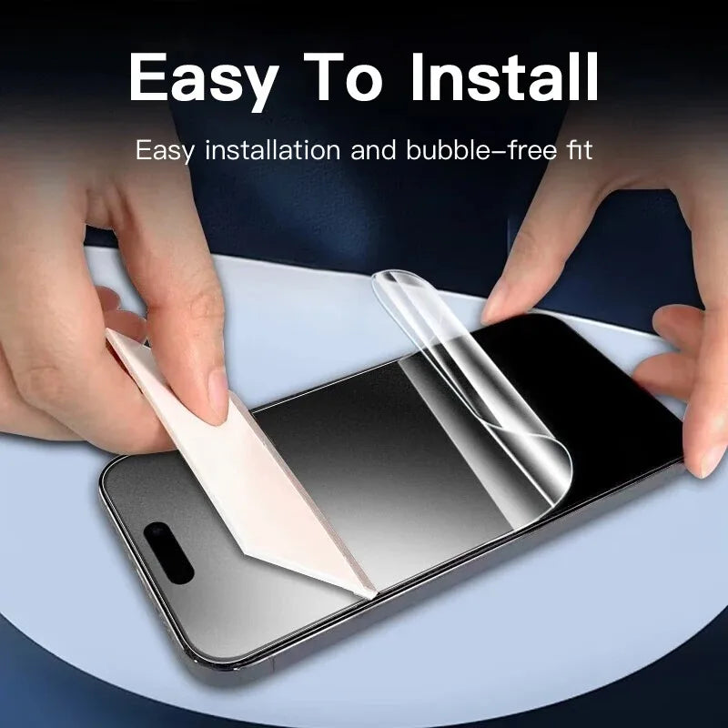 4Pcs Full Cover Matte Hydrogel Film For iPhone 14 15 Pro MAX Clear TPU Screen Protectors For iPhone 11 12 13 Pro Max Not Glass