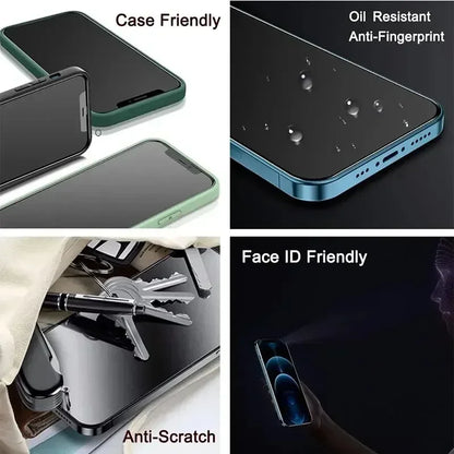 1-5PCS Anti-Spy Glass for iPhone 15 14 13 12 11 16 17 Pro Max Mini X XS XR 7 8 6 Plus Privacy Screen Protector For iPhone 17