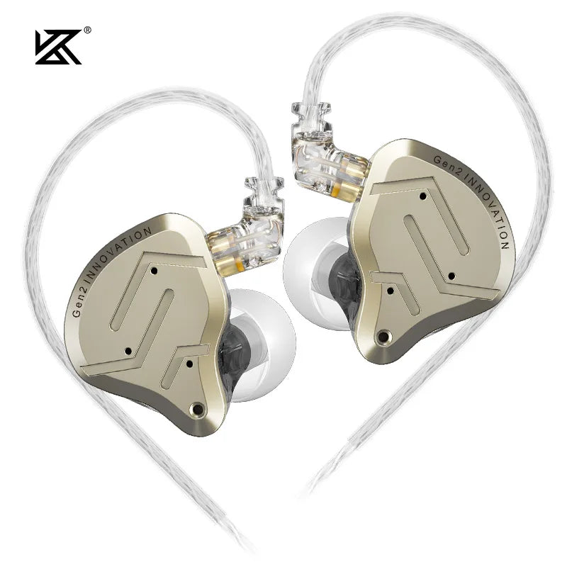 KZ ZSN Pro 2 Hybrid Drive 1BA+1DD In Ear Metal Earphones HIFI Bass Headset Monitor Earbuds Sport Noise Cancelling Headphone