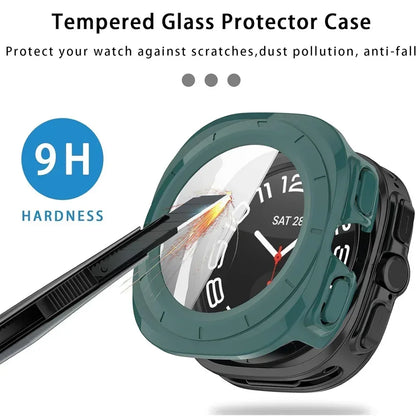 PC Case for Samsung Galaxy Watch 7 Ultra 47mm Tempered Glass Anti-scratch Screen Protector Bumper Protective Cover Accessories