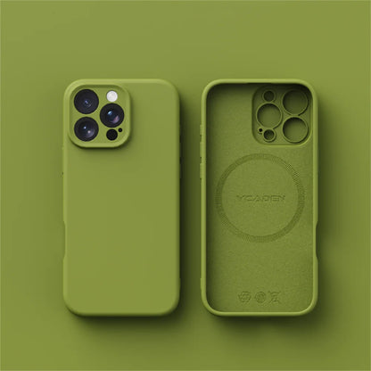 Luxury Liquid Silicone For Magsafe Case For iPhone 17 Air 16 Plus 15 14 13 12 Pro Max 17Pro Wireless Charging Skin Smooth Cover