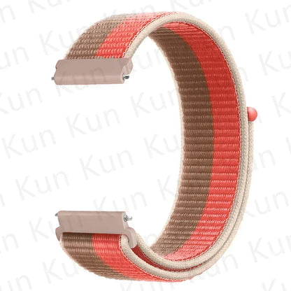Nylon loop strap For Amazfit bip 6-5-3/u/S/pro Sport 20mm/22mm Bracelet for Amazfit GTS 4/3/2/2e/4 Mini/GTR 4/3/3 Pro/2/2e band