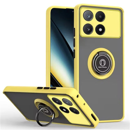 Ring Stand Holder Phone Case For POCO X6 X7 X5 X4 X3 F6 F5 F4 GT F3 Pro Shockproof Magnetic Cover For POCO M6 M5 M3 Pro 5G Funda