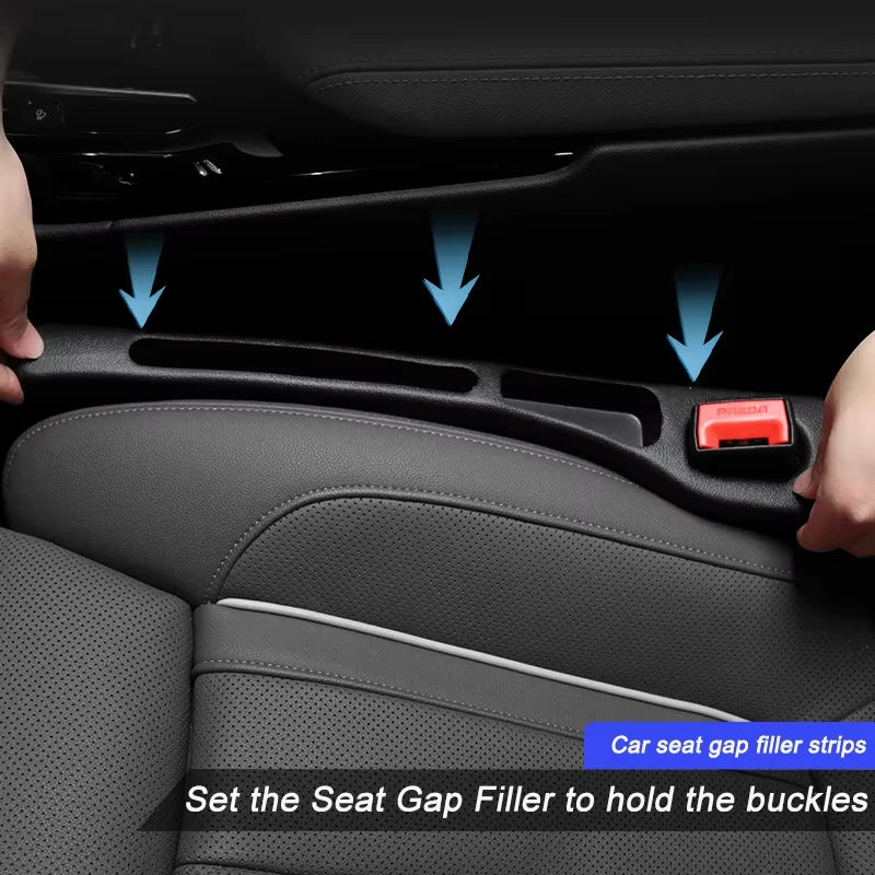 2Pc Universal Car Seat Gap Filler Side Seam Plug Strip for All Car Model Seat Gap Storage Organizer Leak-proof Filling Strip