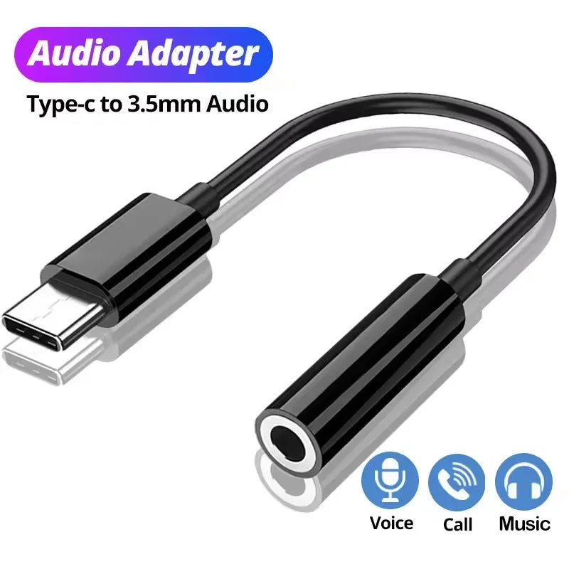 Type C To 3.5mm Aux Adapter Headphone Connector Adapter for Huawei Mate 30 Xiaomi Phone PD To 3.5mm Earphone Jack Audio Cables