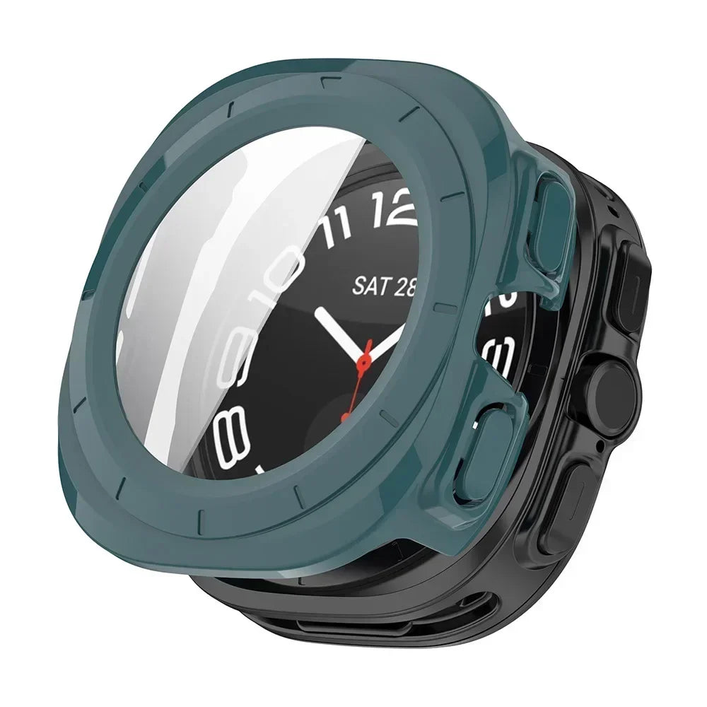 PC Case for Samsung Galaxy Watch 7 Ultra 47mm Tempered Glass Anti-scratch Screen Protector Bumper Protective Cover Accessories