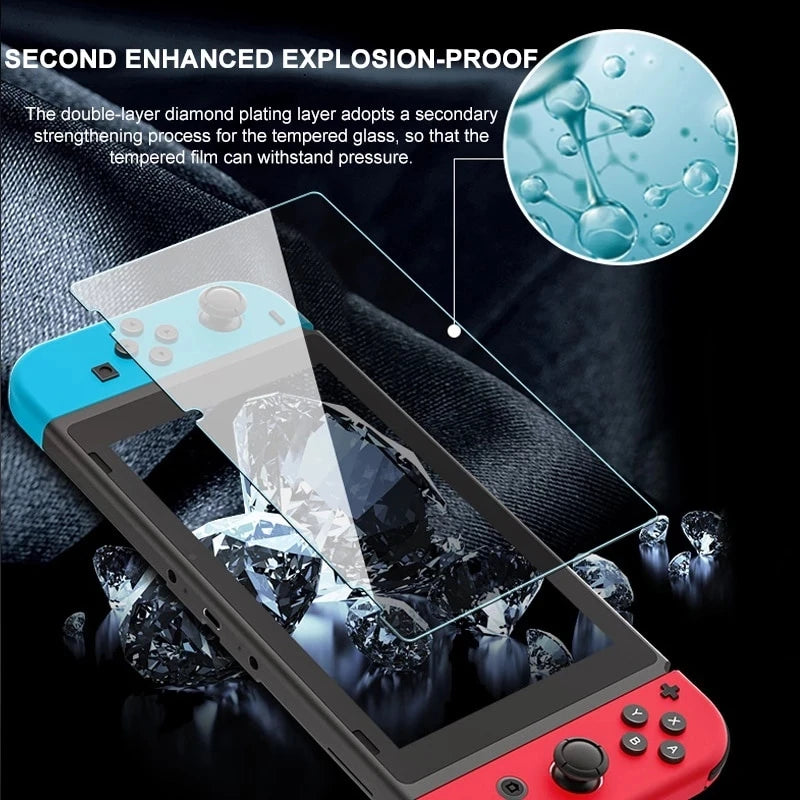 3PCS Protective Glass For Nintend Switch Tempered Glass Screen Protector For Nintendos Switch NS Oled Screen Film  Accessories