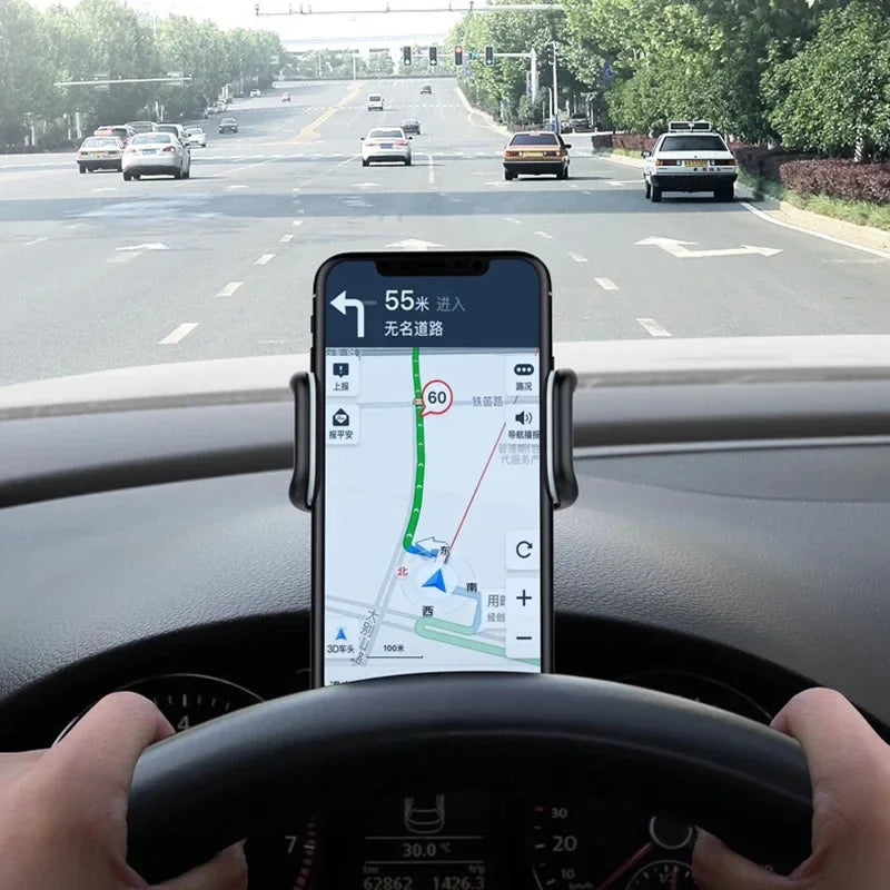 Universal Car Phone Holder 360° Rotatable Dashboard Mount Auto Grip Fixed Bracket for Smartphones