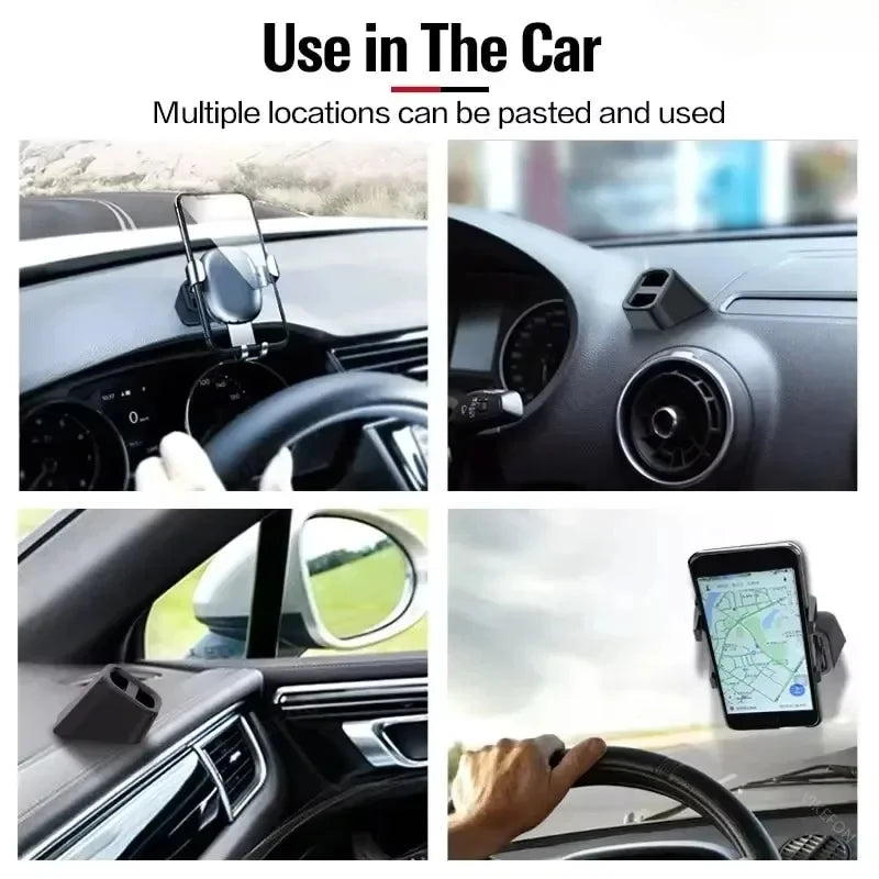 Universal Car Phone Holder Clips Bracket Stick for Instrument Desk Car Air Vent Mobile Phone Stand Car Phone Holder Accessories