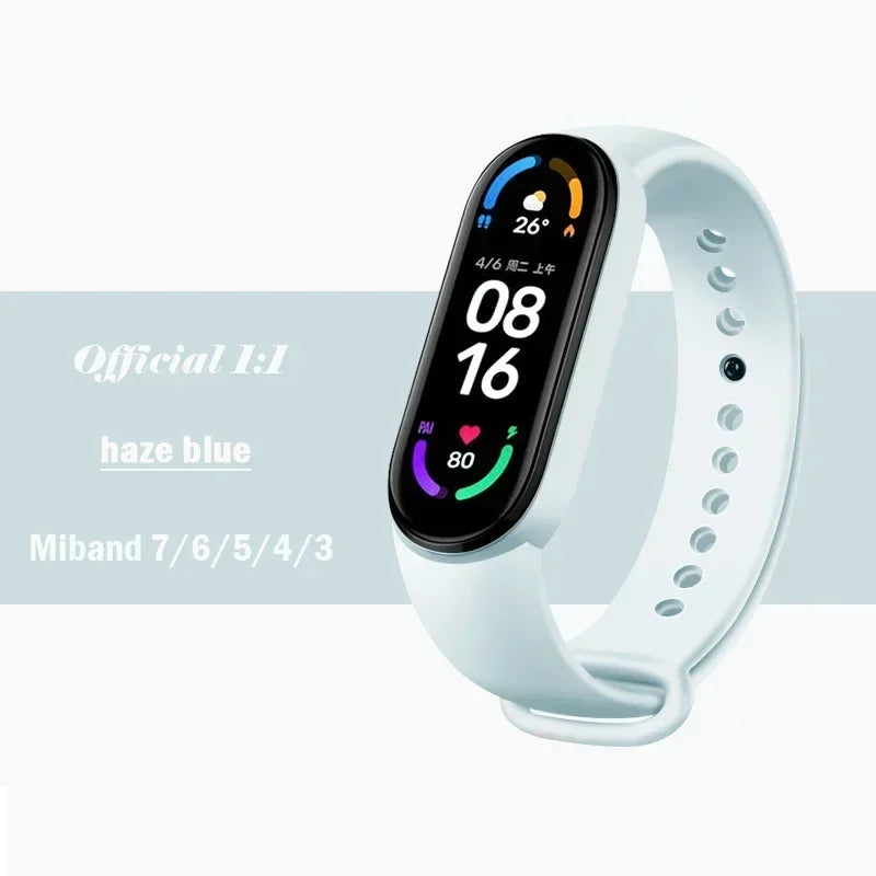 Watch Strap For Xiaomi Mi Band 7 6 5 4 3 Wristband Silicone Bracelet Wrist Straps MiBand 3/4 band5 band6 Smartwatch Accessories