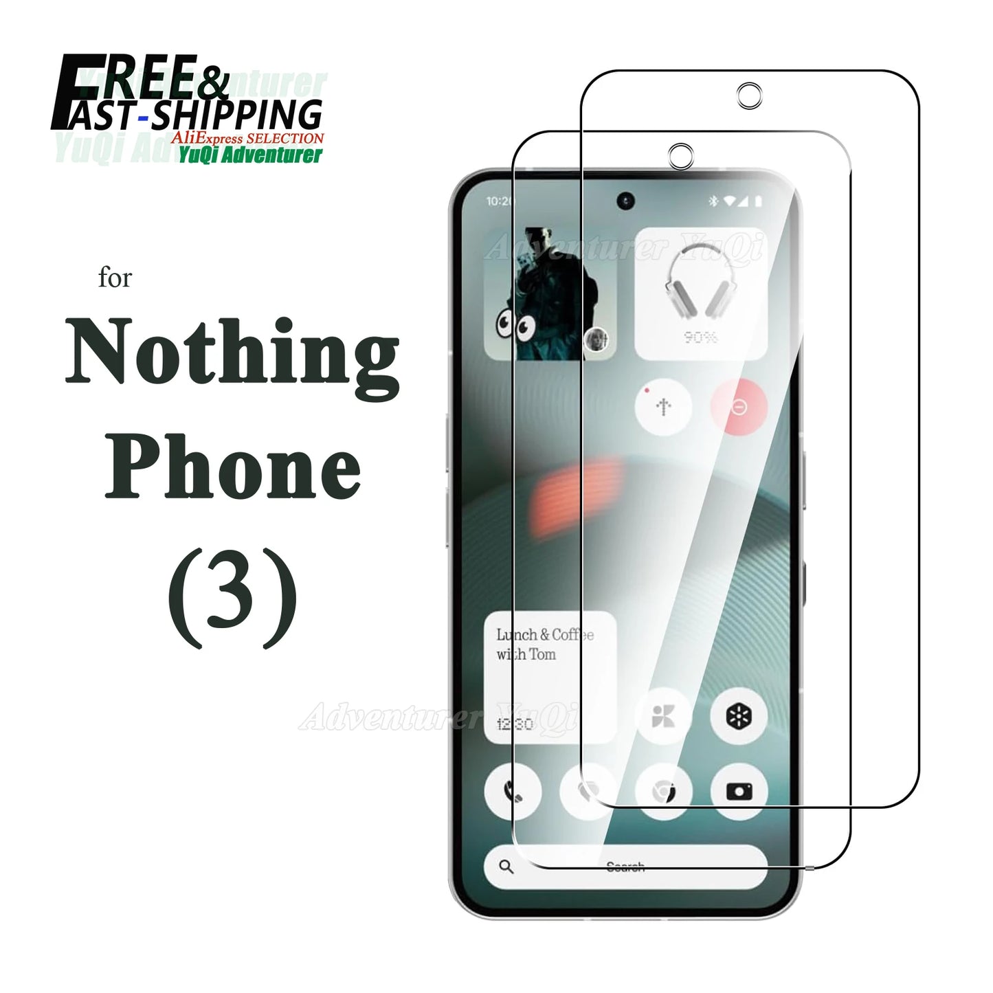Screen Protector For Nothing Phone 3 Tempered Glass HD 9H Transparent Clear Anti Scratch Case Friendly