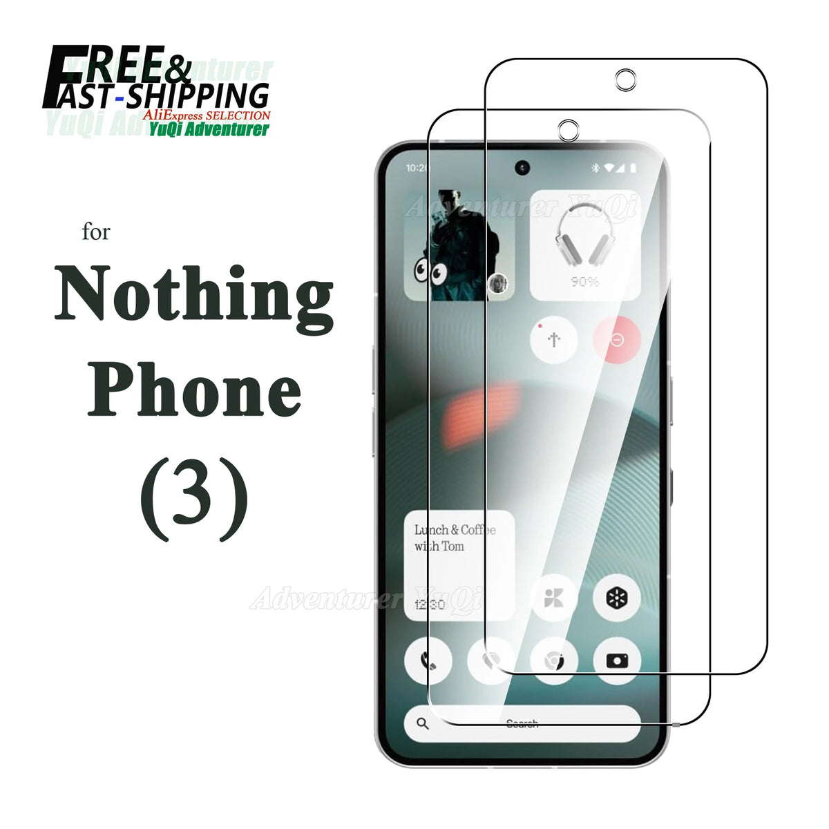 Screen Protector For Nothing Phone 3 Tempered Glass HD 9H Transparent Clear Anti Scratch Case Friendly