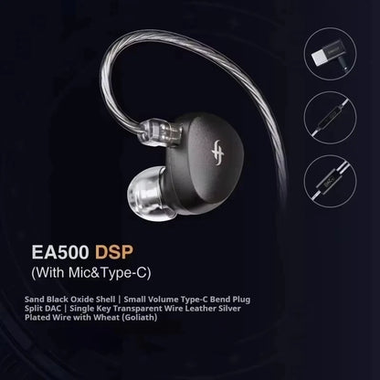 SIMGOT EA500 DSP Wired Earphones With Mic Dual-Magnetic-Circuit Dual-Cavity HiFi Stereo Music Headphone Custom Gaming Earbuds
