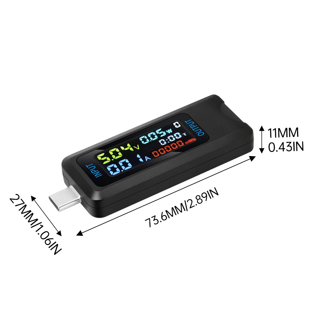 Fast Charging Tester 10 in 1 USB 4.5-36V 0-8A Voltmeter Current Voltage Meter Volt Ammeter Detector Power Bank Charger Indicator