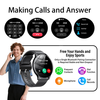 LXASFIT 2025 New Smart Watch Heart Rate Sleep Health Monitor Bluetooth Talk Ladies Sport Smart Watch for Android IOS