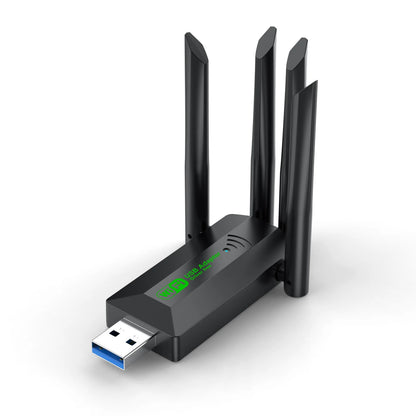 Original 4 Antennas 1200Mbps WiFi USB 3.0 Adapter 2.4G/5GHZ Dual Band WiFi Dongle Wireless Network Card 802.11AX For Win 10/11
