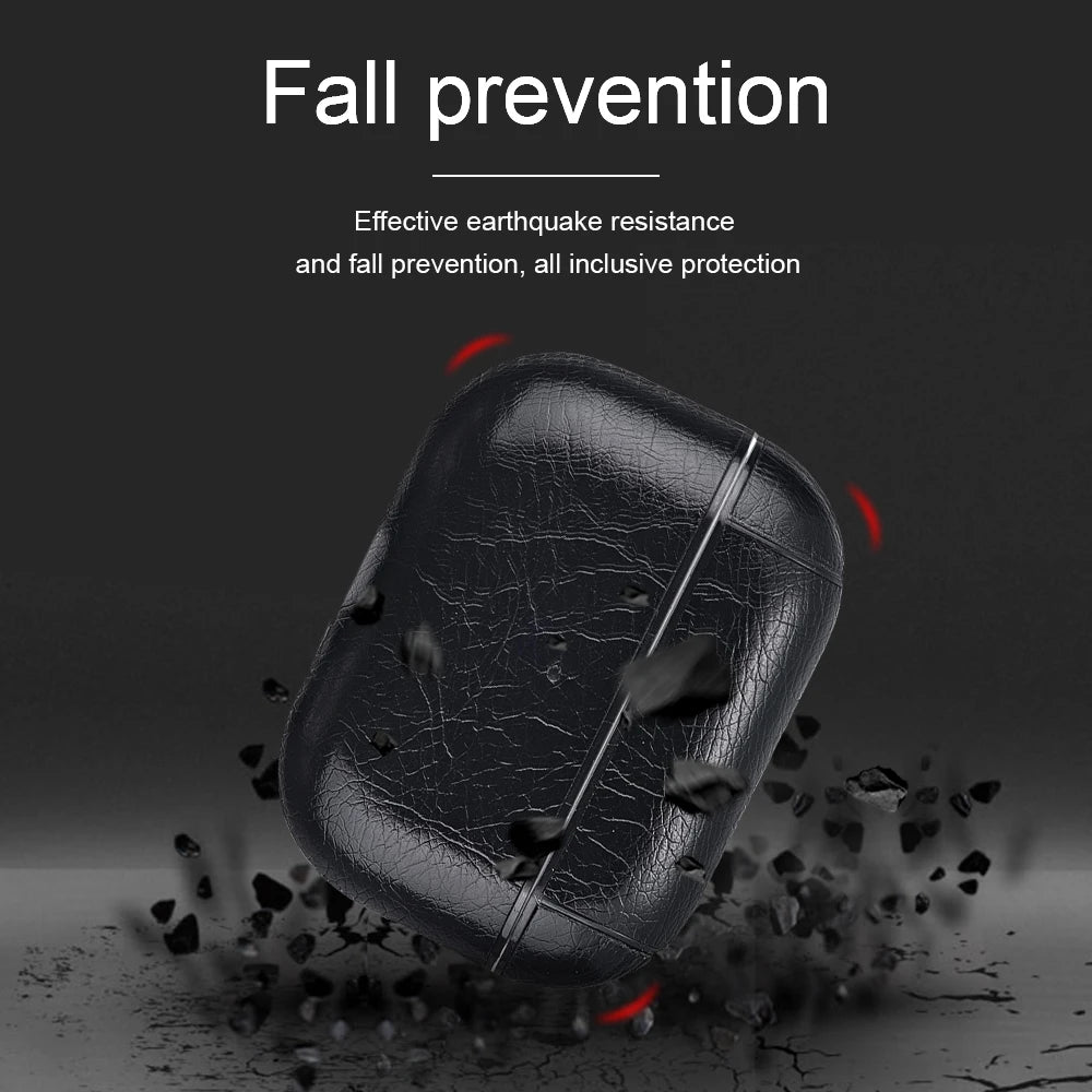 For Airpods Pro 3 Case Leather Business Earphone Case Headset Shell Headphone Cover For AirPod 4 3 Pro 2nd Gen USB C
