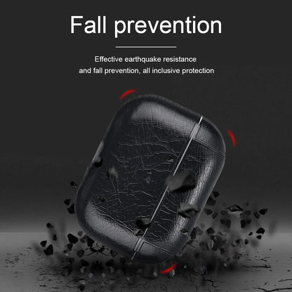 For Airpods Pro 3 Case Leather Business Earphone Case Headset Shell Headphone Cover For AirPod 4 3 Pro 2nd Gen USB C