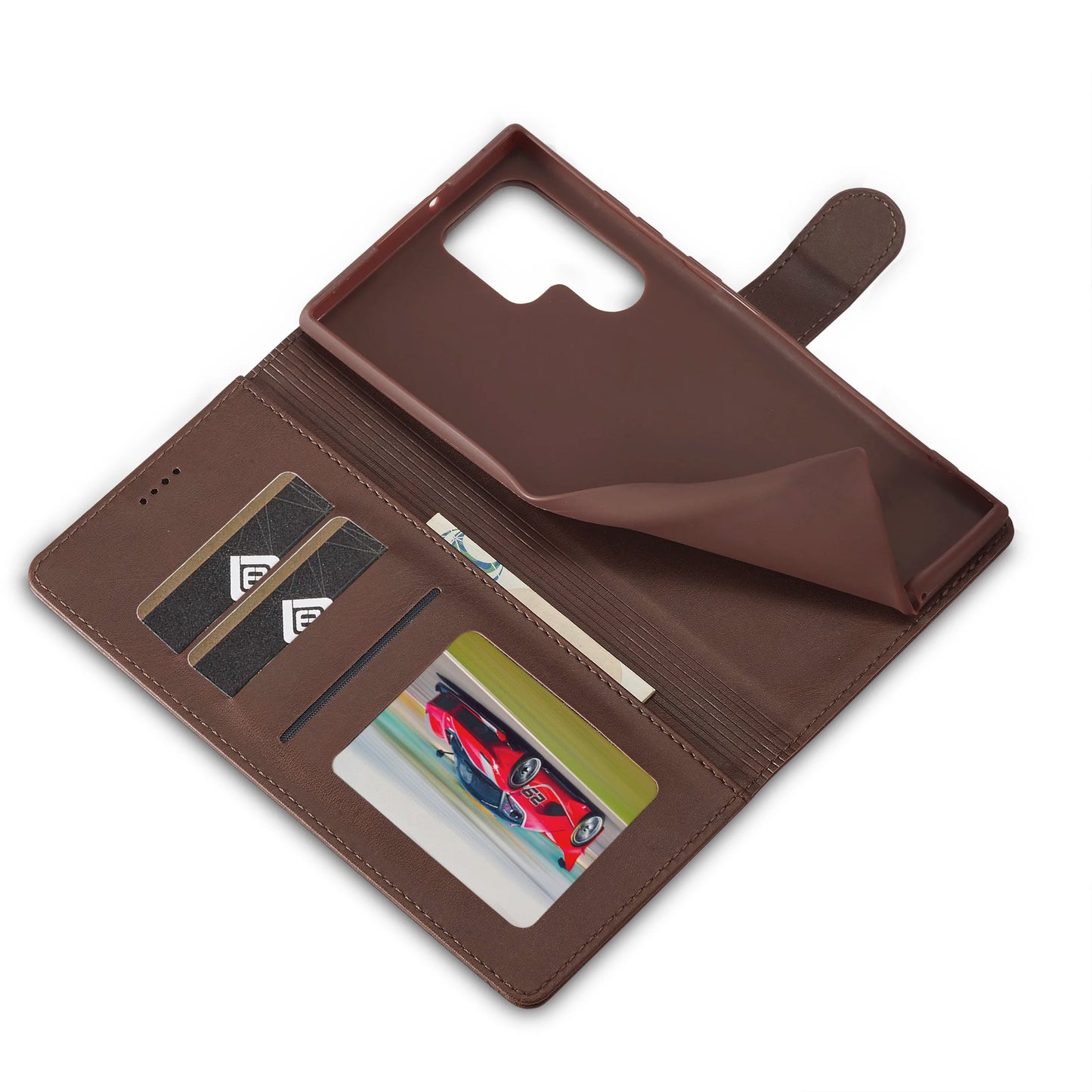 Business Leather Case for Samsung Galaxy S26 S25 Edge Ultra S24 FE S23 Plus A17 A16 A26 A36 Flip Wallet Card Holder Phone Cover