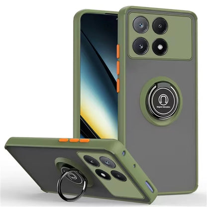 Ring Stand Holder Phone Case For POCO X6 X7 X5 X4 X3 F6 F5 F4 GT F3 Pro Shockproof Magnetic Cover For POCO M6 M5 M3 Pro 5G Funda