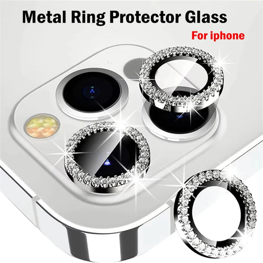 Glitter Diamond Rhinestone Camera Lens Protector for iPhone 17 Pro Max 16 16Pro 15 14  Plus 13 12 Mini 11 Air 17Pro 13Pro 12Pro