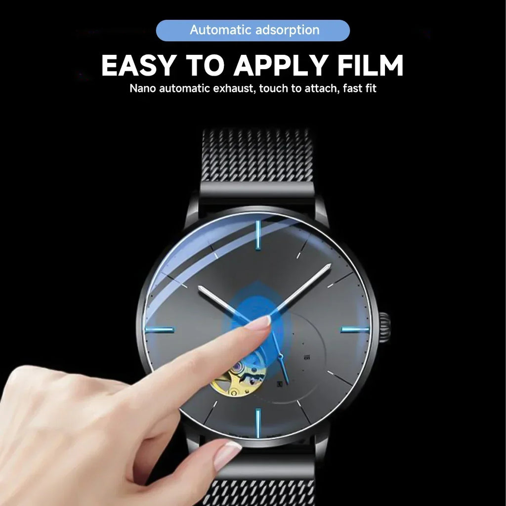 26-46mm Universal Tempered Glass Smartwatch Screen Protector Protective Film 28mm 30mm 32mm 38mm 40mm 41mm 42mm Diameter 1-5PCS