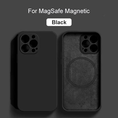 Original For Magsafe Magnetic Case For iPhone 15 14 13 12 11 Pro Max Mini X XR XS 8 Plus Liquid Silicone Wireless Charge Cover