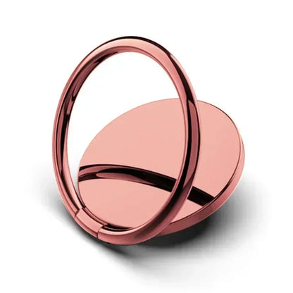 Round Minimalist Phone Finger Ring Holder Stand Metal Mount Desktop Lazy Ring Stand for iPhone 17 16 15 14 13 12 Samsung Xiaomi