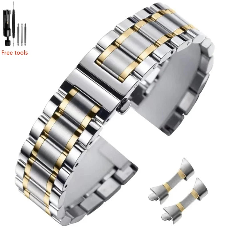 Replacement Metal Watch Bands, Stainless Steel Strap 20mm, 22mm, 24mmFits Samsung Galaxy ,Garmin ,Huawei Watch for Men Women